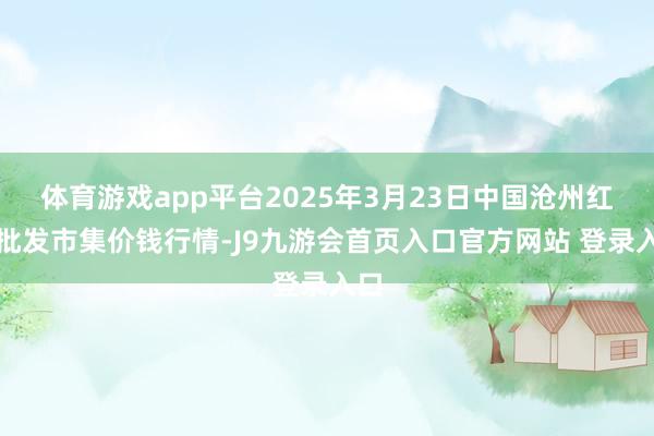 体育游戏app平台2025年3月23日中国沧州红枣批发市集价钱行情-J9九游会首页入口官方网站 登录入口