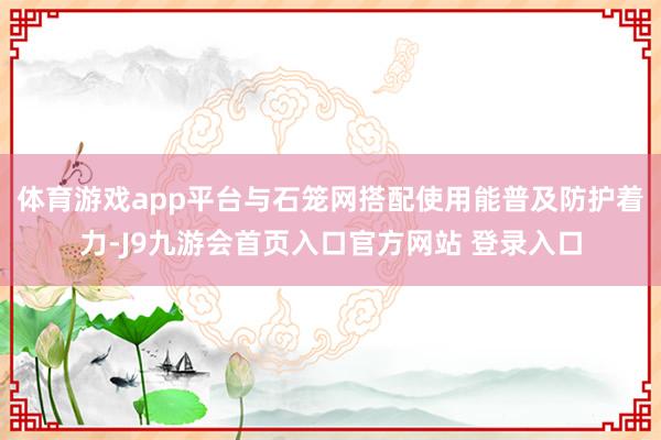 体育游戏app平台与石笼网搭配使用能普及防护着力-J9九游会首页入口官方网站 登录入口